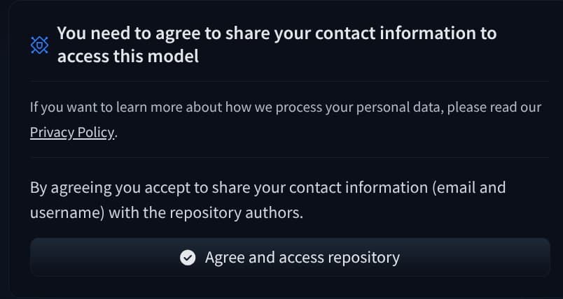 Mistral-7B-v0.1 model page on Hugging Face Hub: Before being granted access