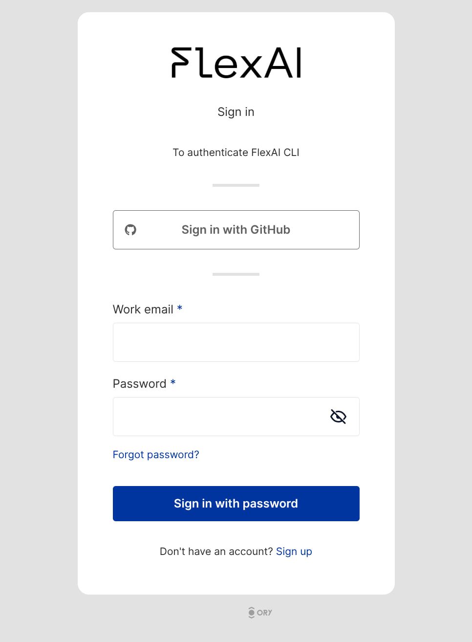 Screenshot of the 'Sign in with GitHub' page