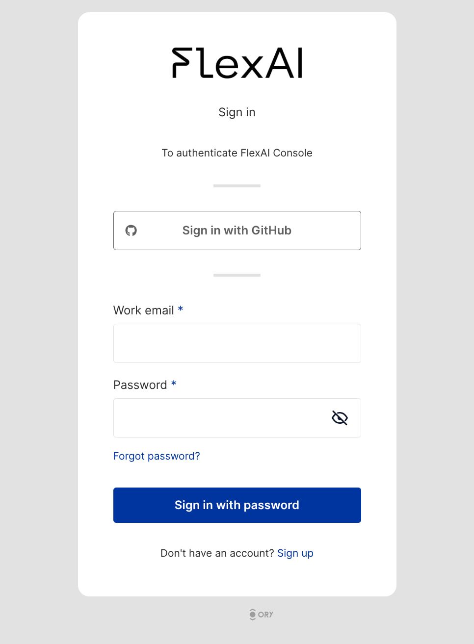 Screenshot of the 'Sign in with GitHub' page