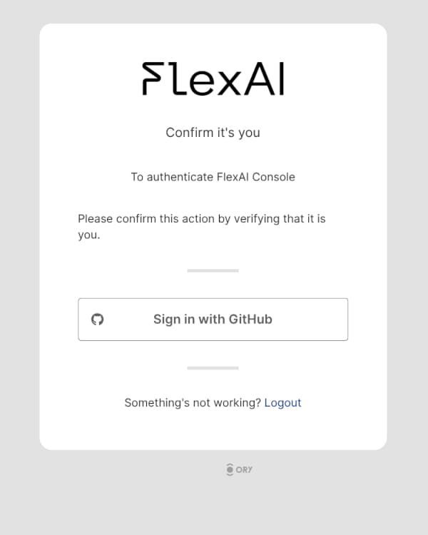 Screenshot of the 'Sign in with GitHub' page